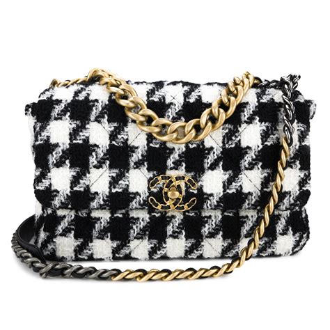 black and white tweed chanel bag|black and White Chanel handbag.